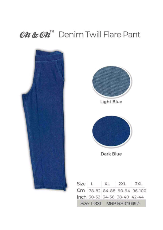 Denim Twill Flare Pant